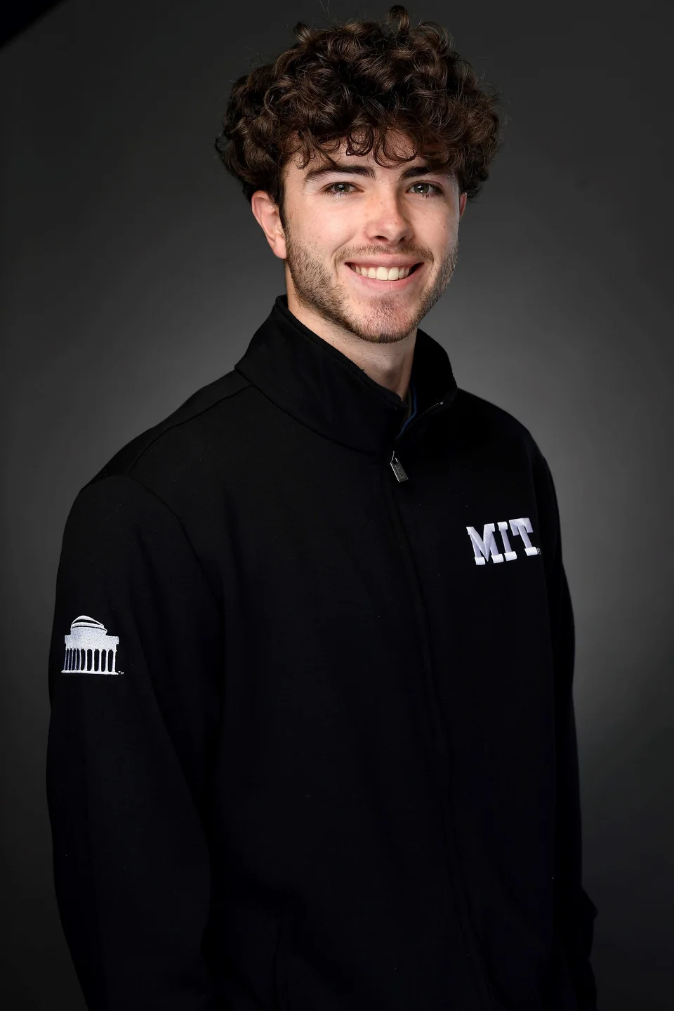 Alexandre Kiss wearing his MIT jacket.